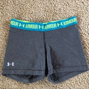 Under Armour light grey compression shorts